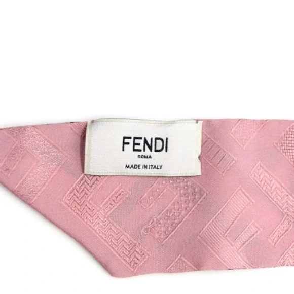 Fendi Pink Silk Bandeau/Twilly